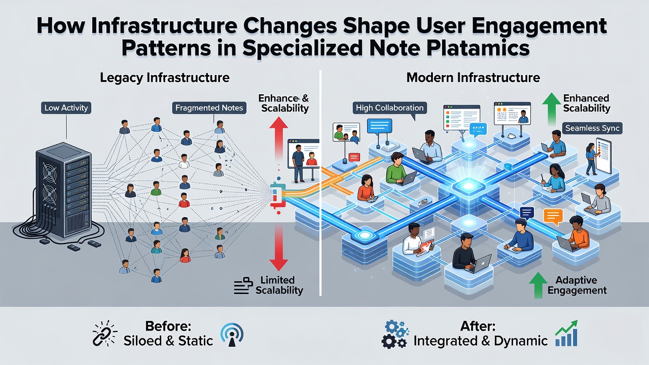 How Infrastructure Changes Shape User Engagement Patterns in Specialized Note Platforms